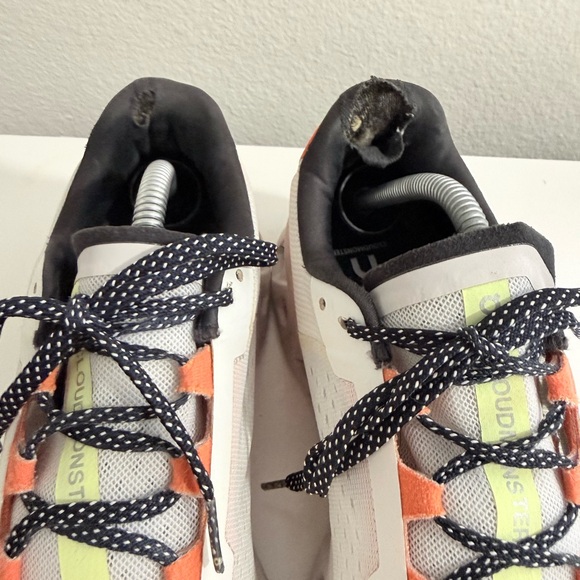 On cloudMonster  Womens White & Orange Athletic Sneaker - Picture 4 of 8